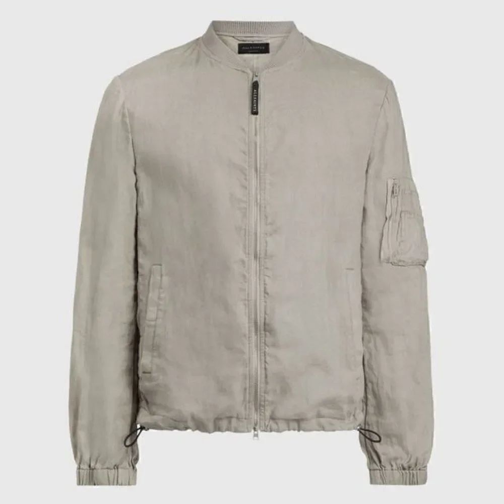 All Saints Linen Bomber Jacket